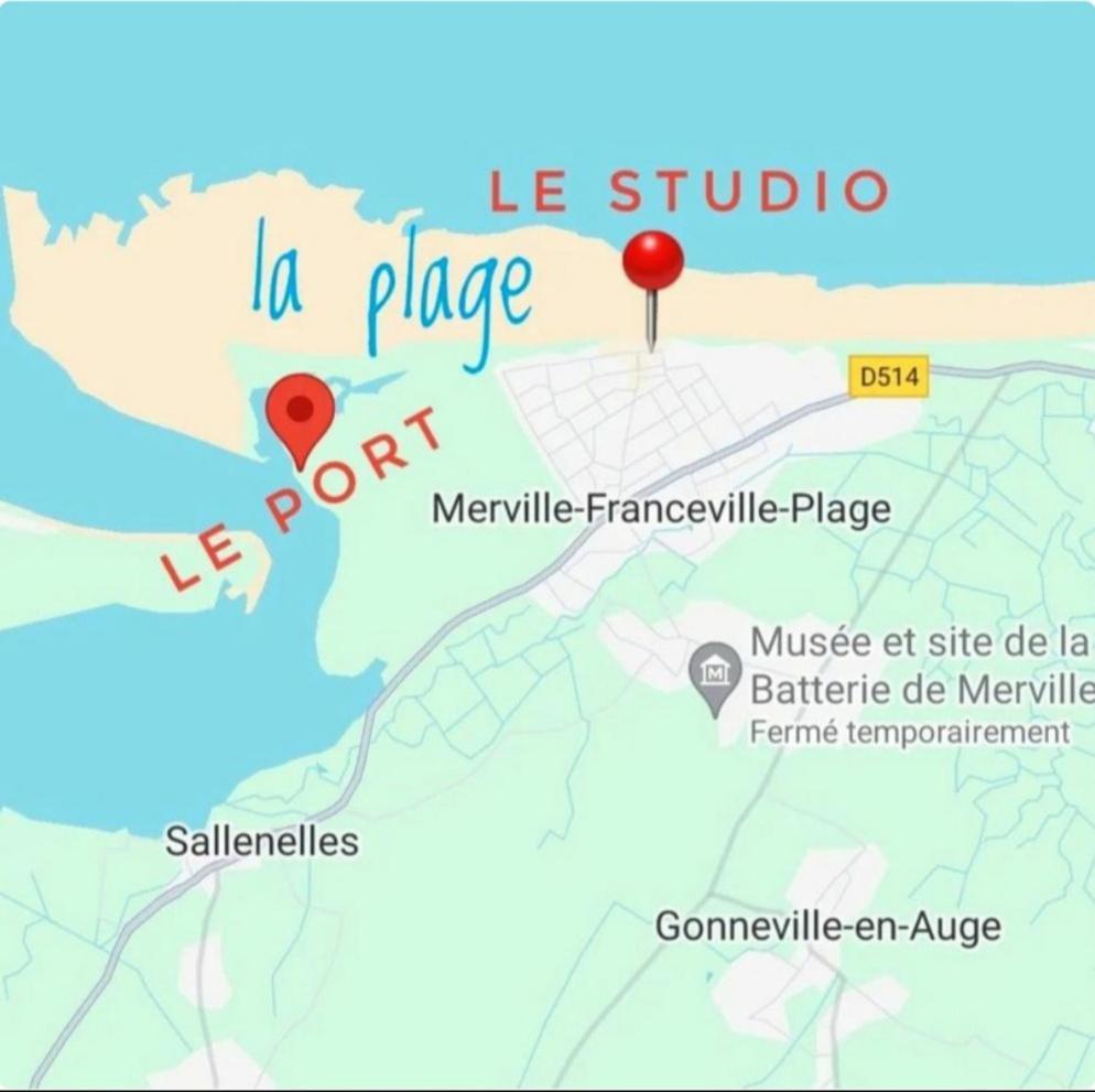 Studio Front De Mer Merville-Franceville-Plage Luaran gambar